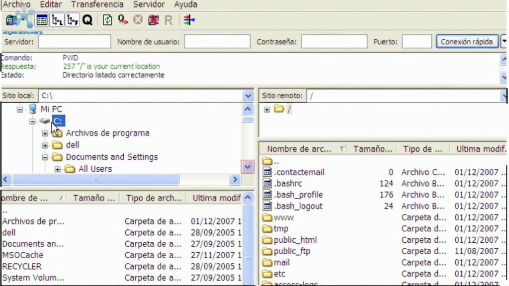 como subir una pagina web con filezilla